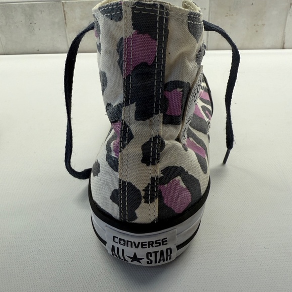 Converse All Star Chuck Taylor High Top Cheetah Pink Black Beige Womens Sz 8 - Picture 5 of 16